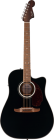 Guitarra electroacustica Fender CA DLX Redondo CE BLK