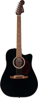 Guitarra electroacustica Fender CA DLX Redondo CE BLK